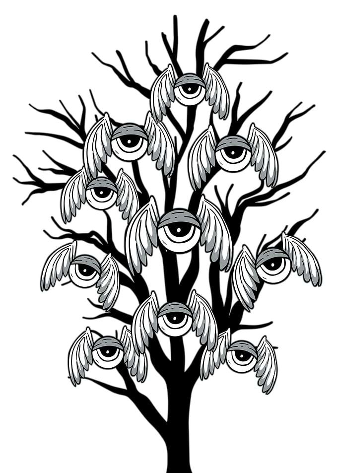 Weirdcore Eye Tree Of Life