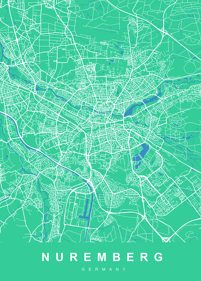 NUREMBERG Map GERMANY