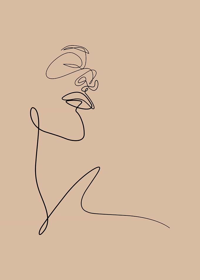 Aesthetic one Line Art