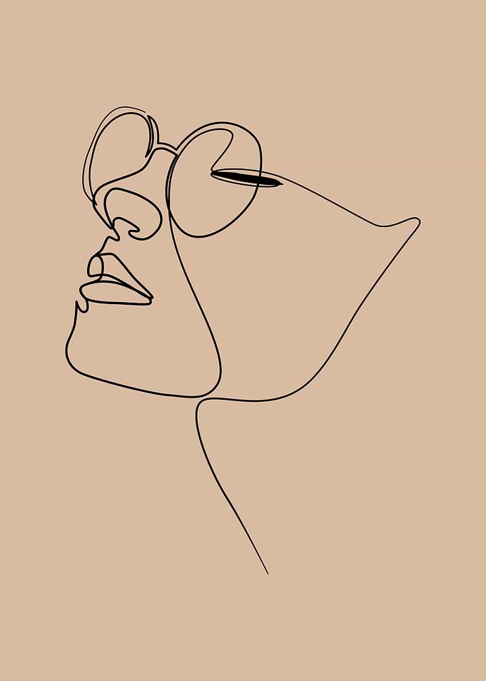 One Line Art Glasses