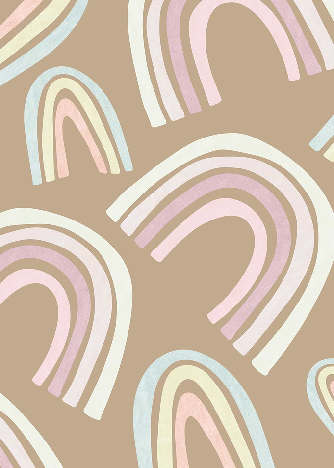 Abstract Boho Arches Beige