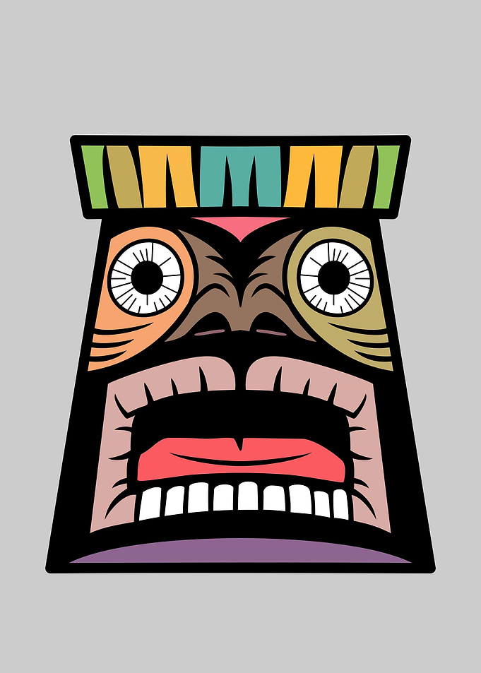 abstract facial portrait