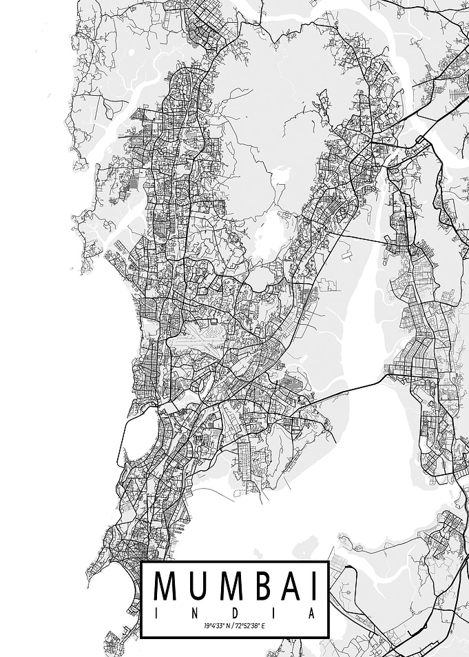 Mumbai City Map Light