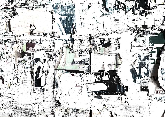 Poster collage torn paper