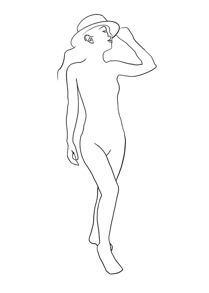 One Line Art Woman