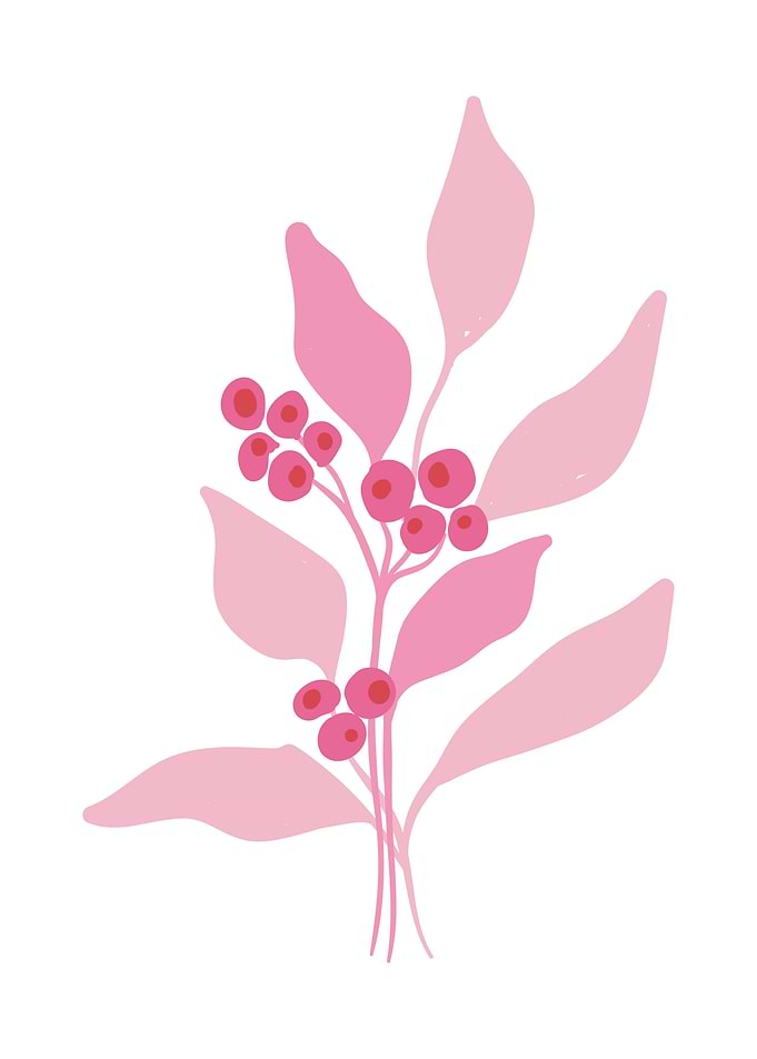 Botanical abstract flower