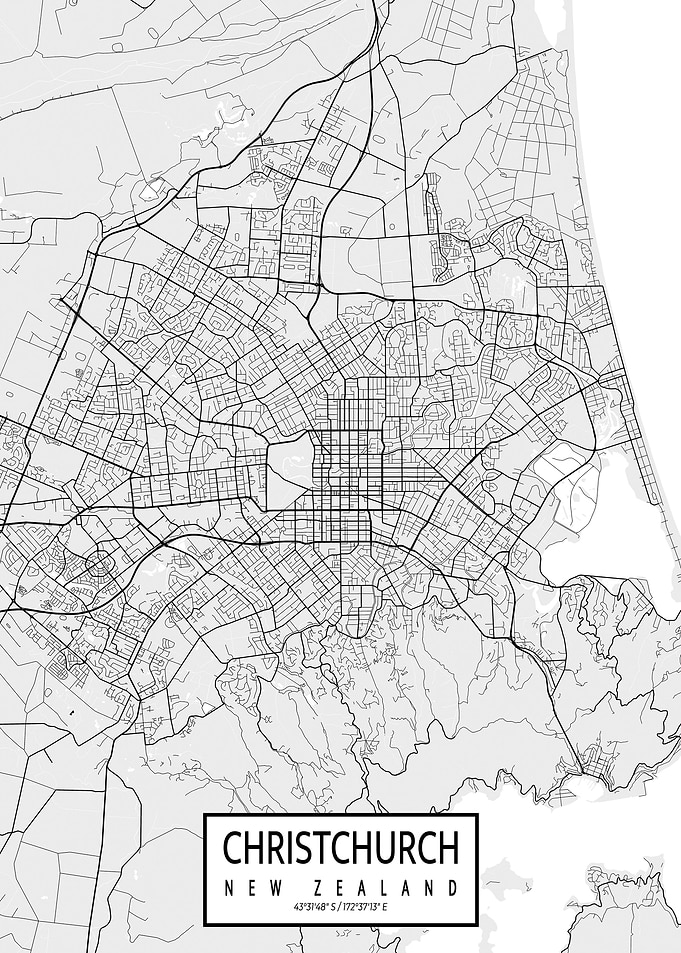 Christchurch Map Light