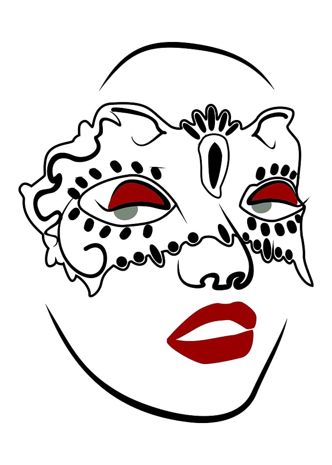 One Line Art Woman