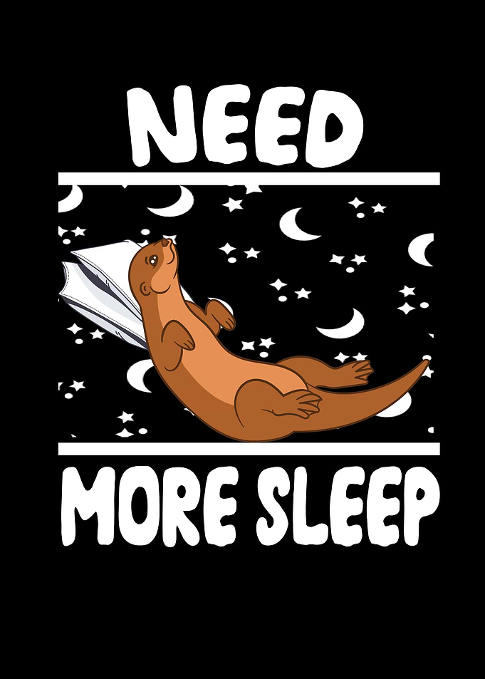 Cute Otter Need more Sleep