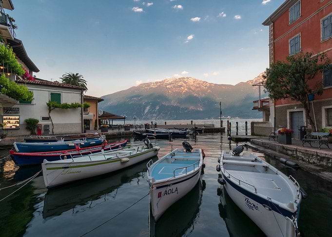 boats on the lake