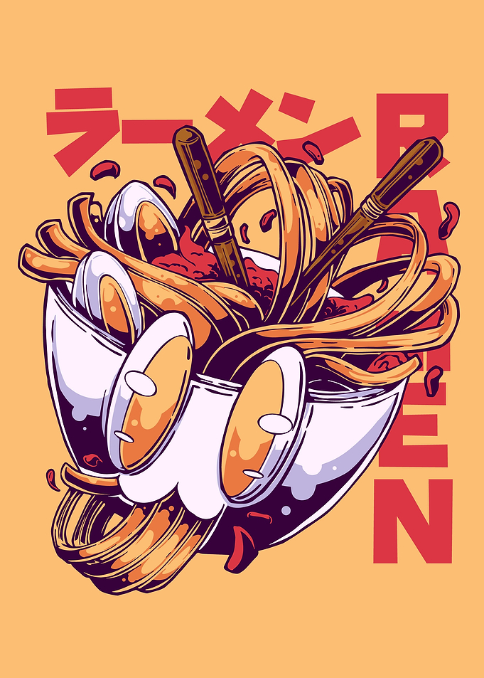 Anime Japanese Ramen Food