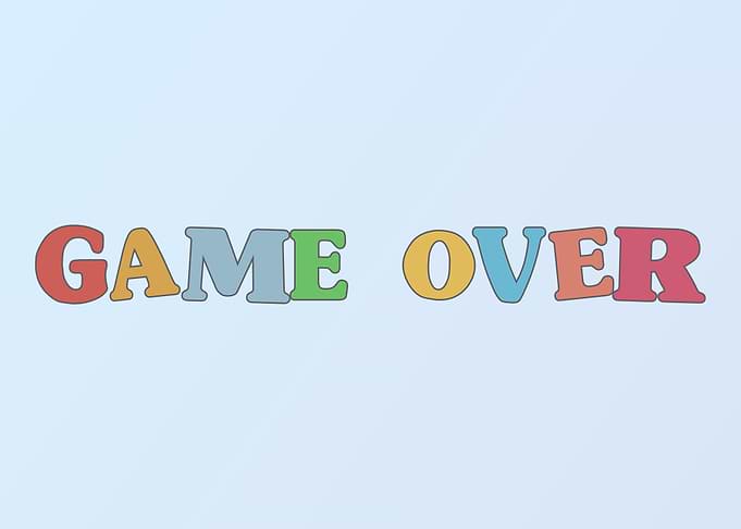 Kidcore Game Over Retro