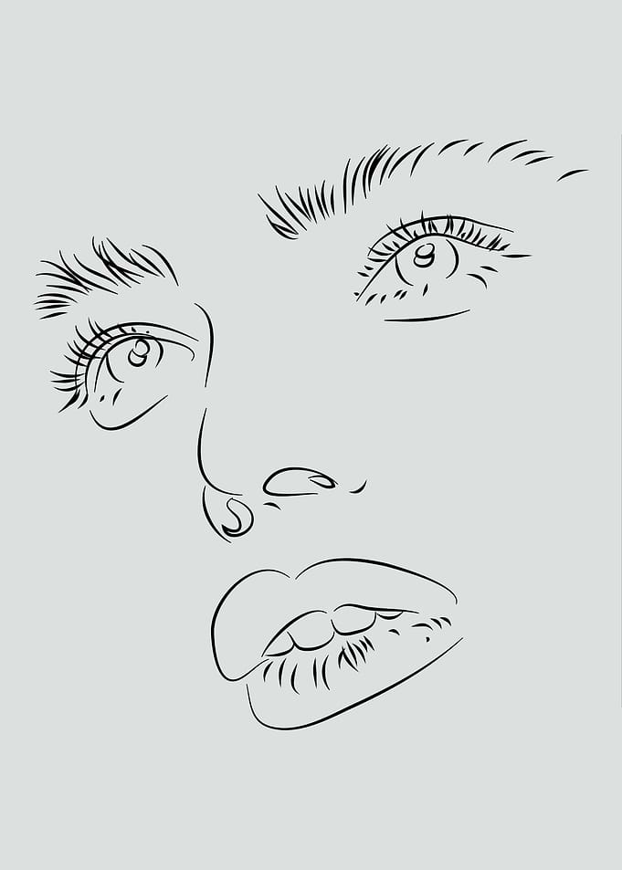 One Line Art Woman