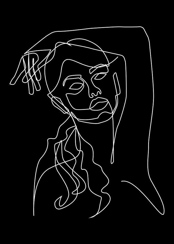 One Line Art Woman