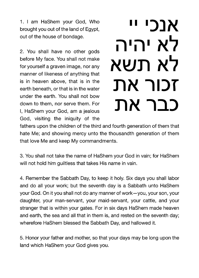 10 Commandments 1 out of 2