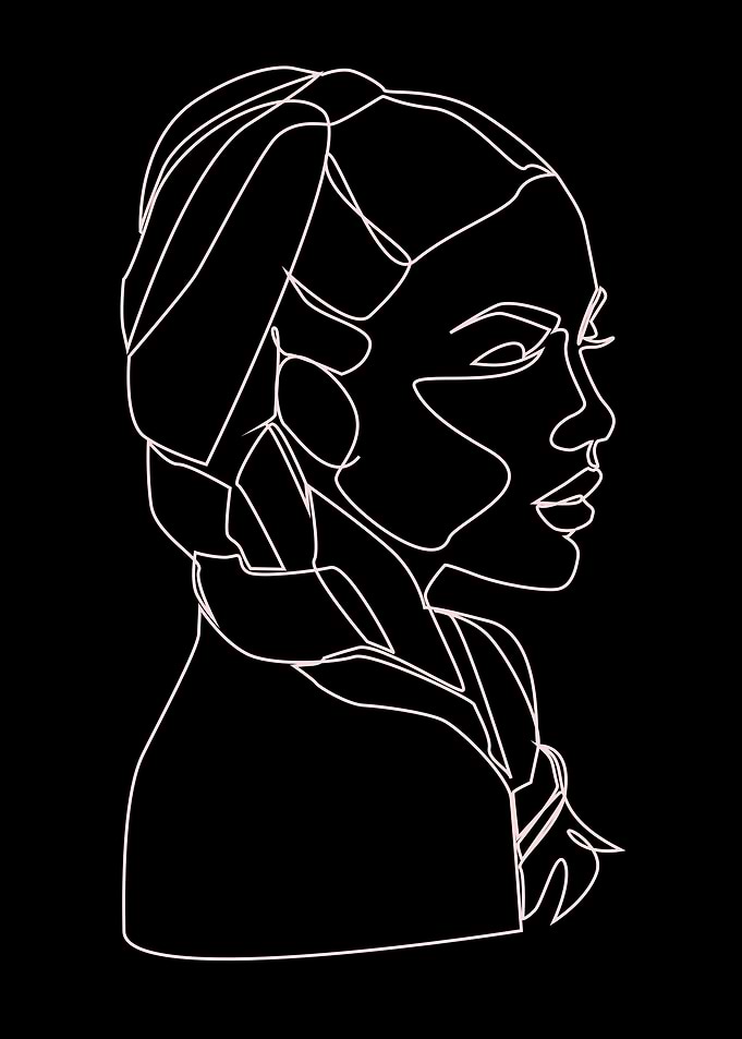 One Line Art Woman
