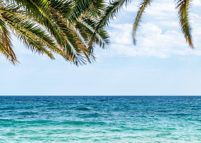 Sea view blue sky