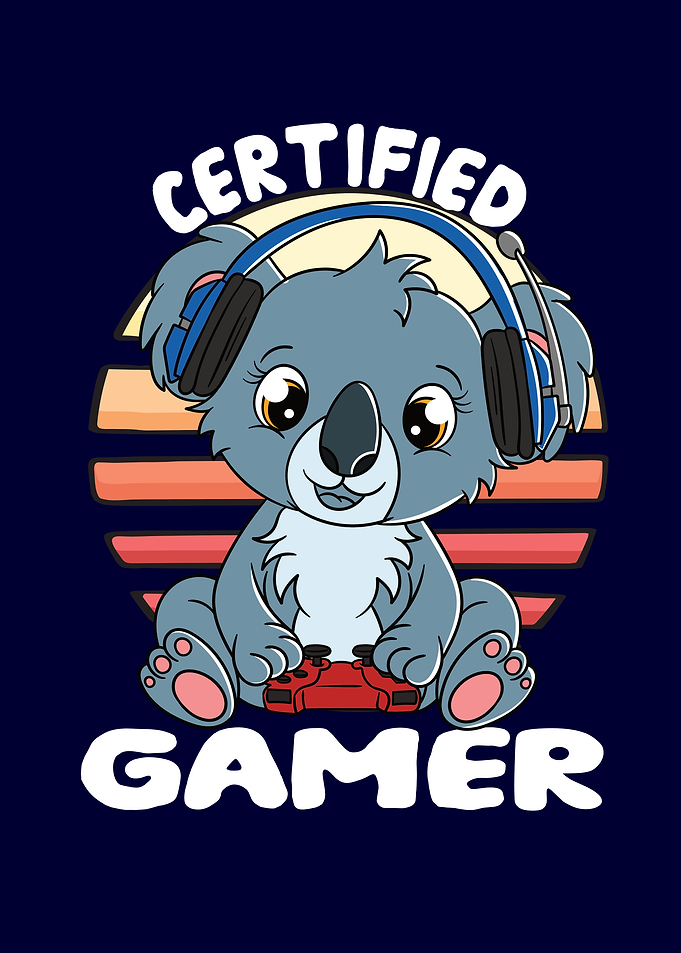 Certified Gamer Cute Koala