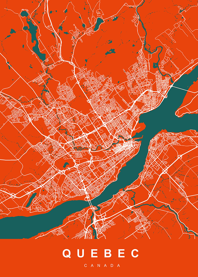 QUEBEC Map CANADA