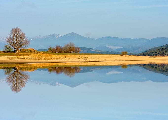 Calm lake and reflection