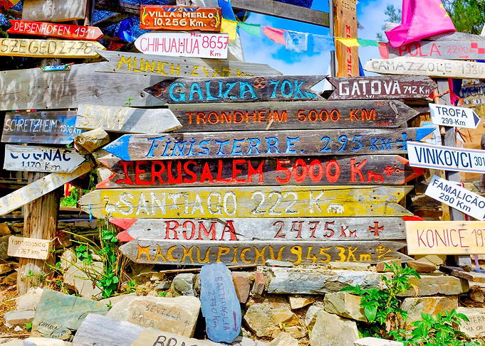 Distance sign