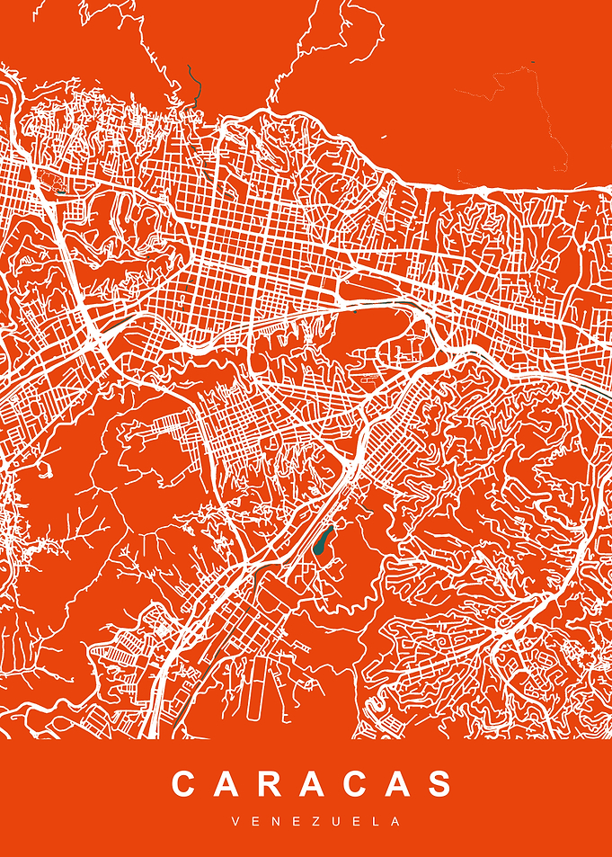 CARACAS Map VENEZUELA