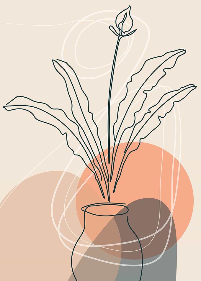 Floral geometric shapes