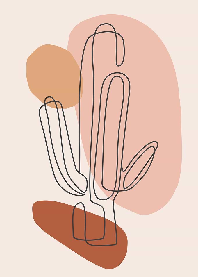 Cactus succulent modernart