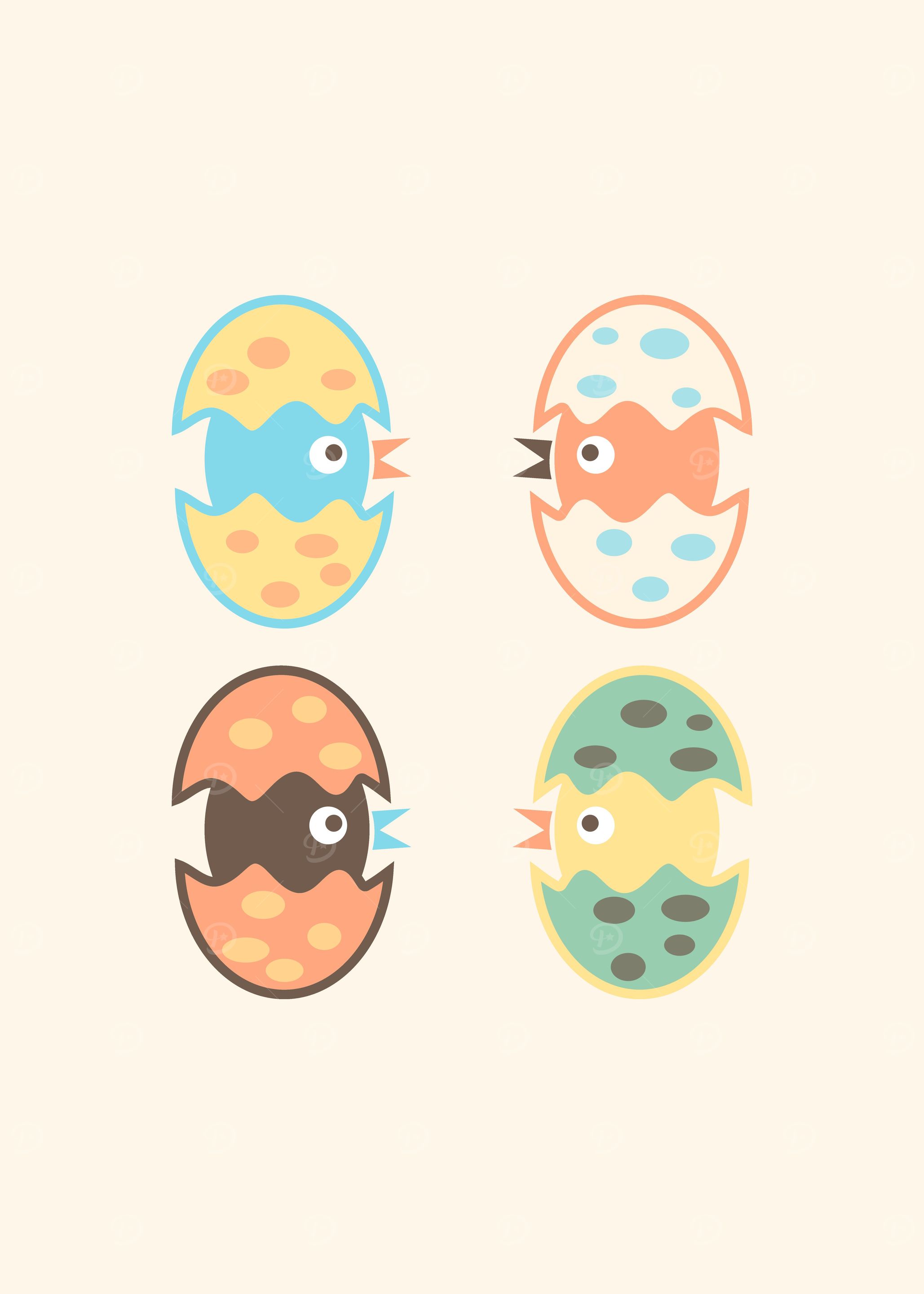 Cute hatched birds