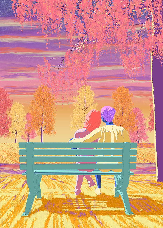 Fall Couple