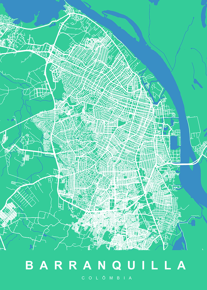 BARRANQUILLA Map COLOMBIA