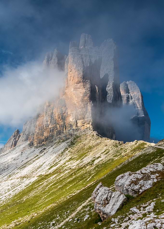 rock and fog