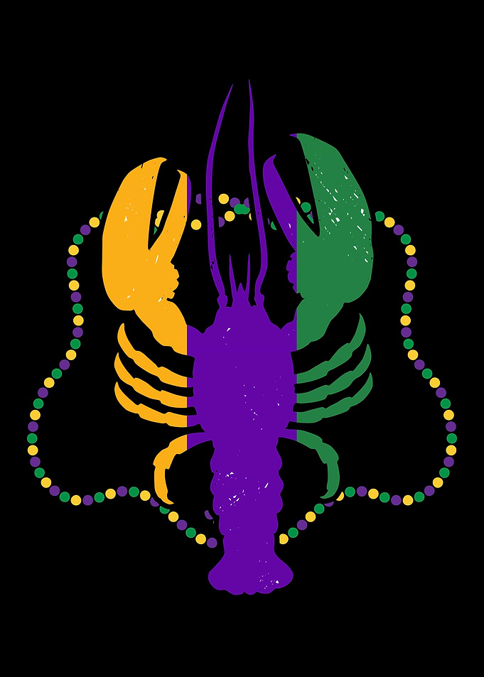 Crawfish Beads Mardi Gras