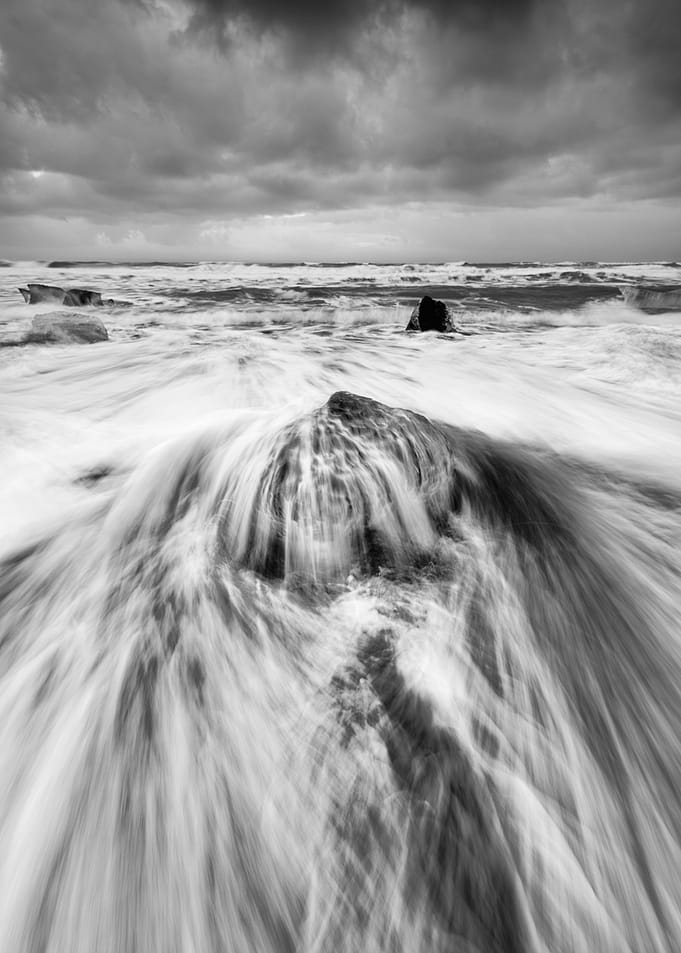 Ice block with wave