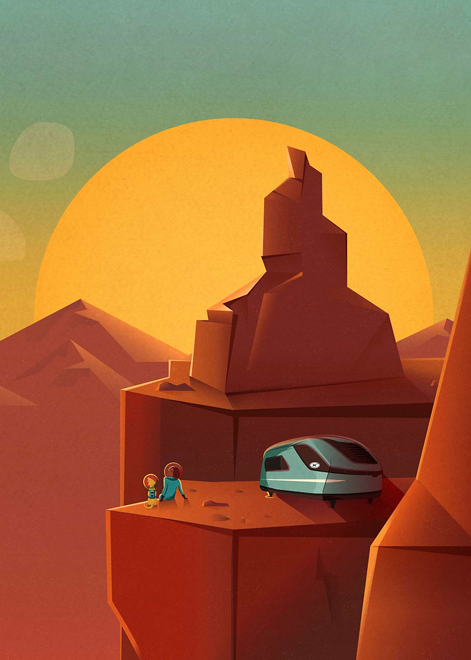 Landscape illustrated