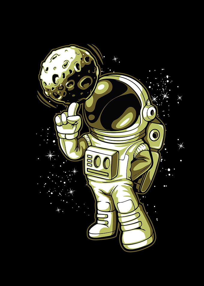 Astronaut playing