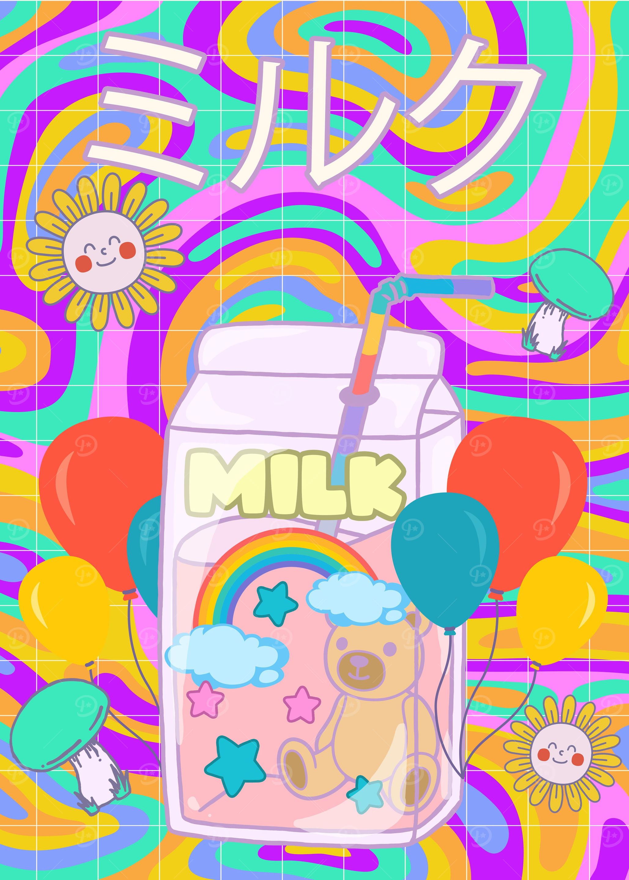 Kidcore Kawaii Milk Carton