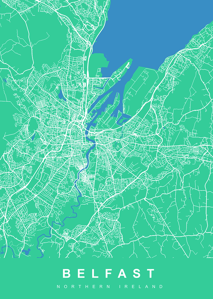 BELFAST Map UK