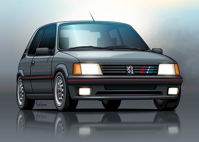 Peugeot 205 GTI Gray