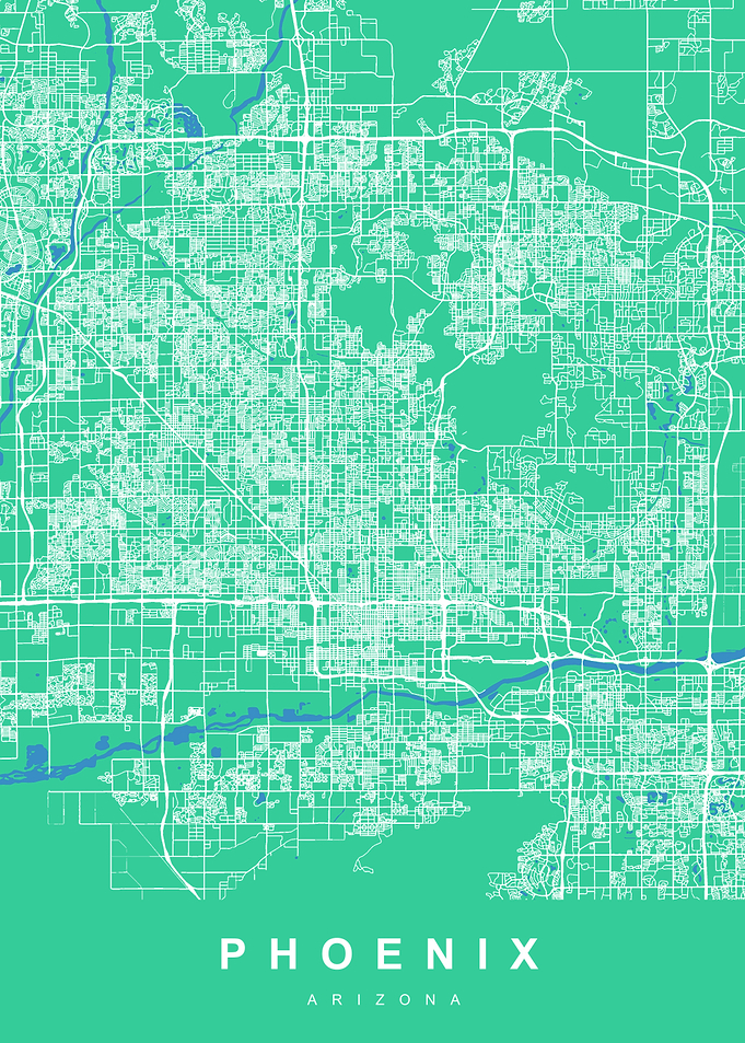 PHOENIX Map ARIZONA USA