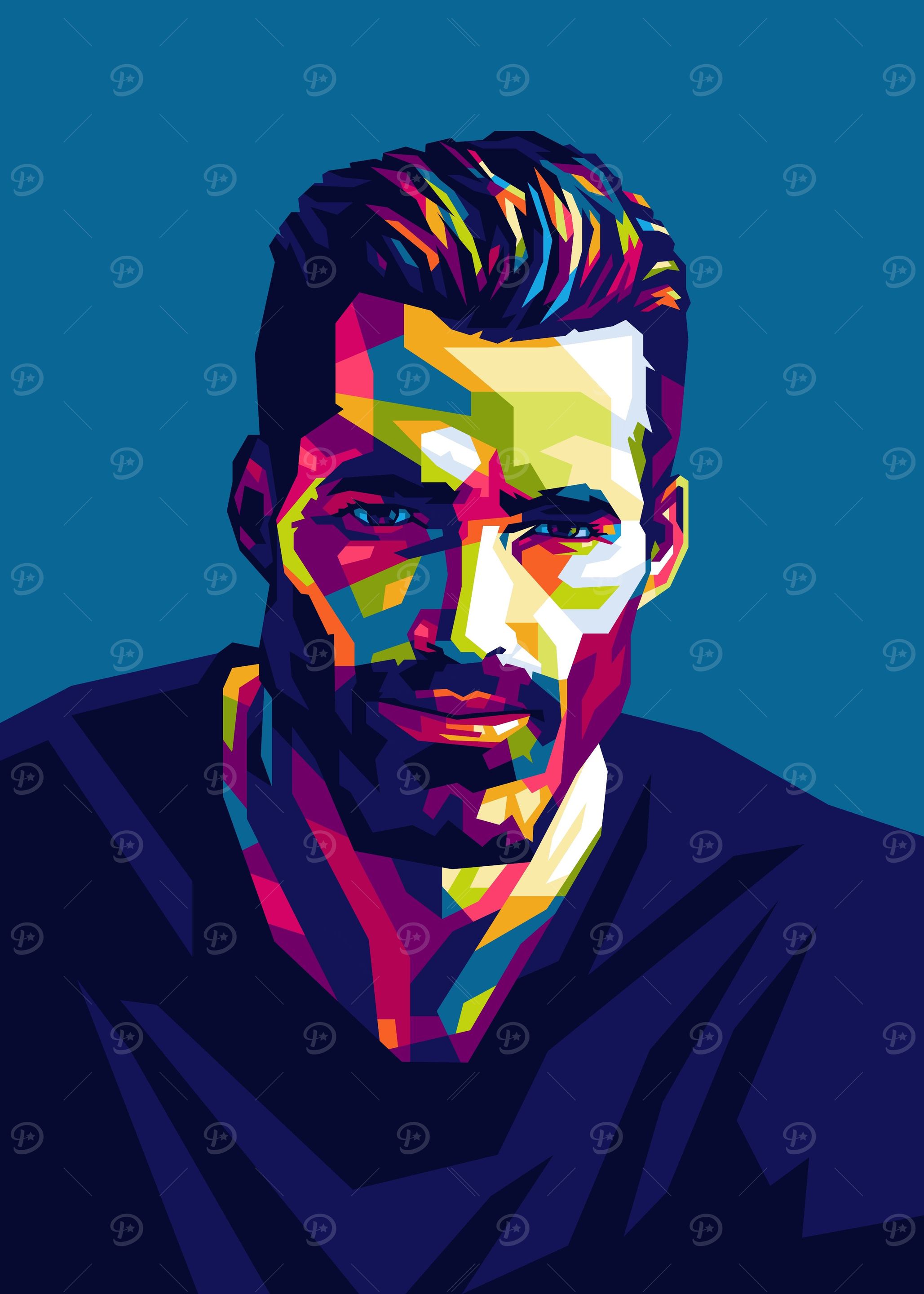 GigaChad in PopArt