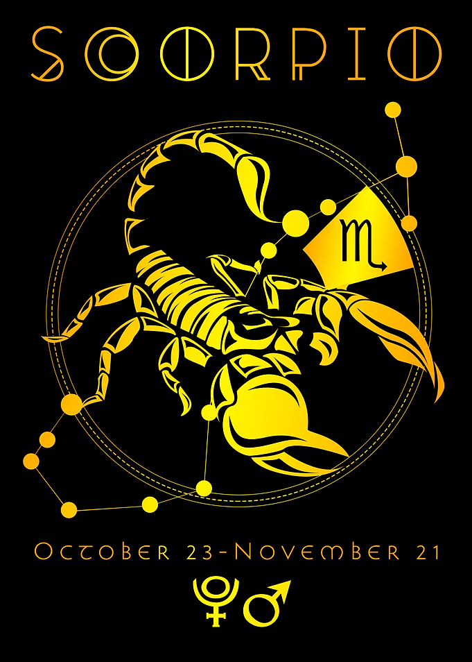 Scorpio Classy Gold Vector