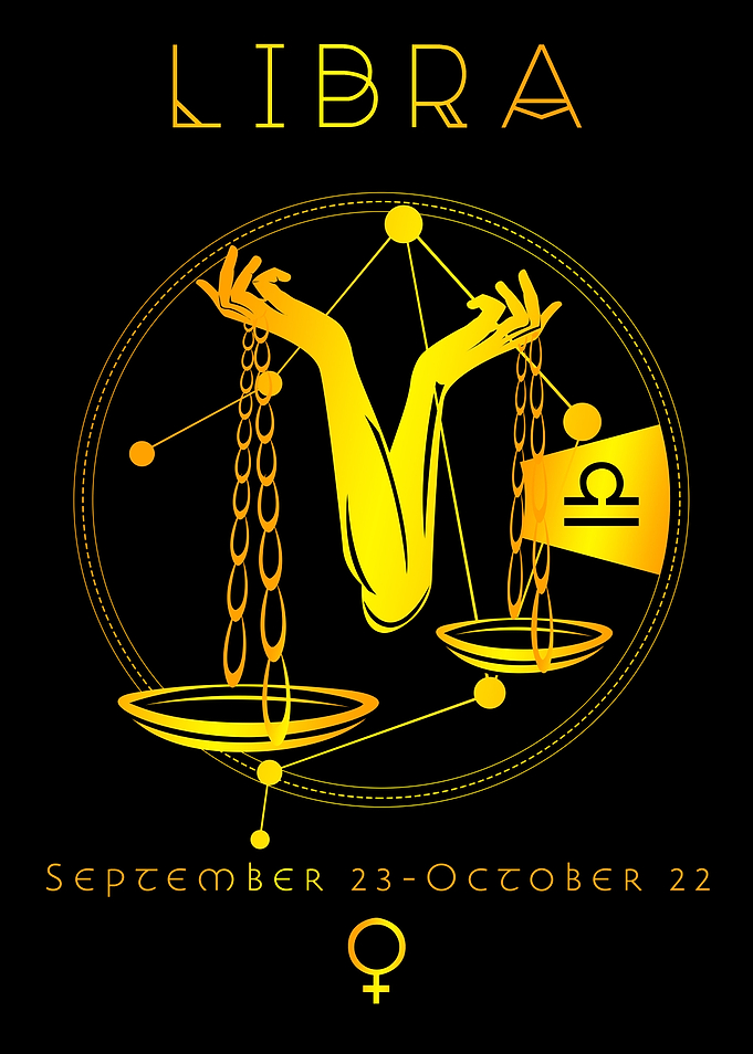 Libra Classy Gold Vector