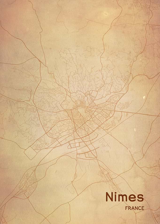 Nimes City Map France