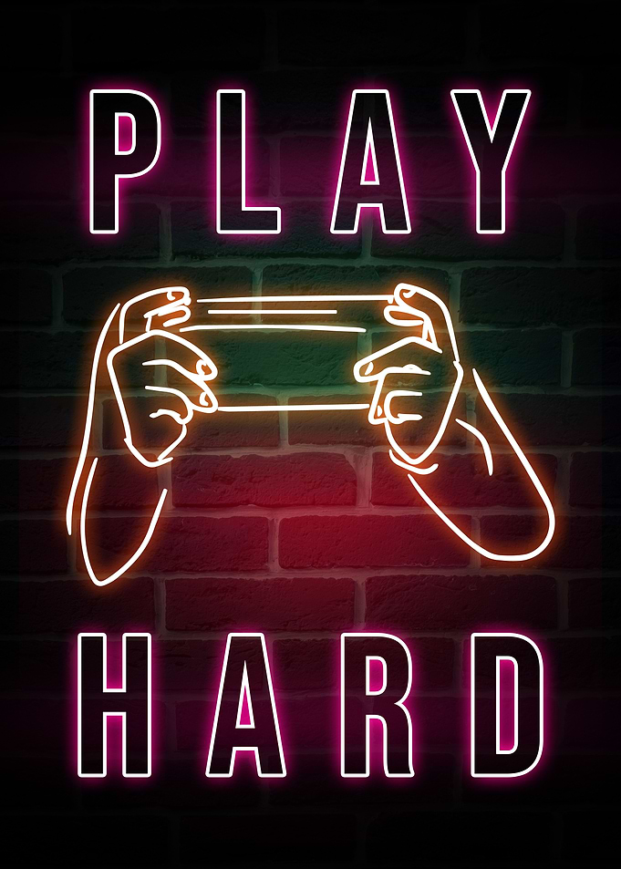 Play Hard Neon Gaming