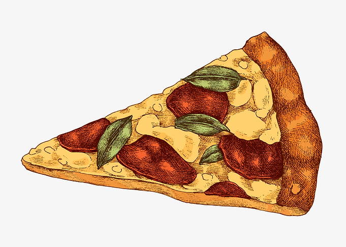 Pizza slice illustrated