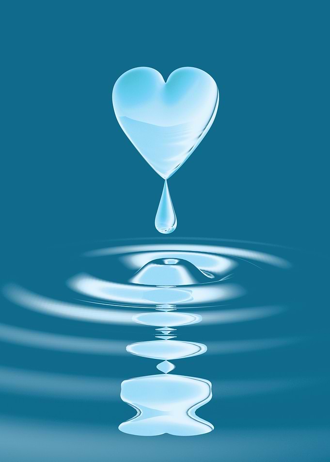 Crying Blue Heart