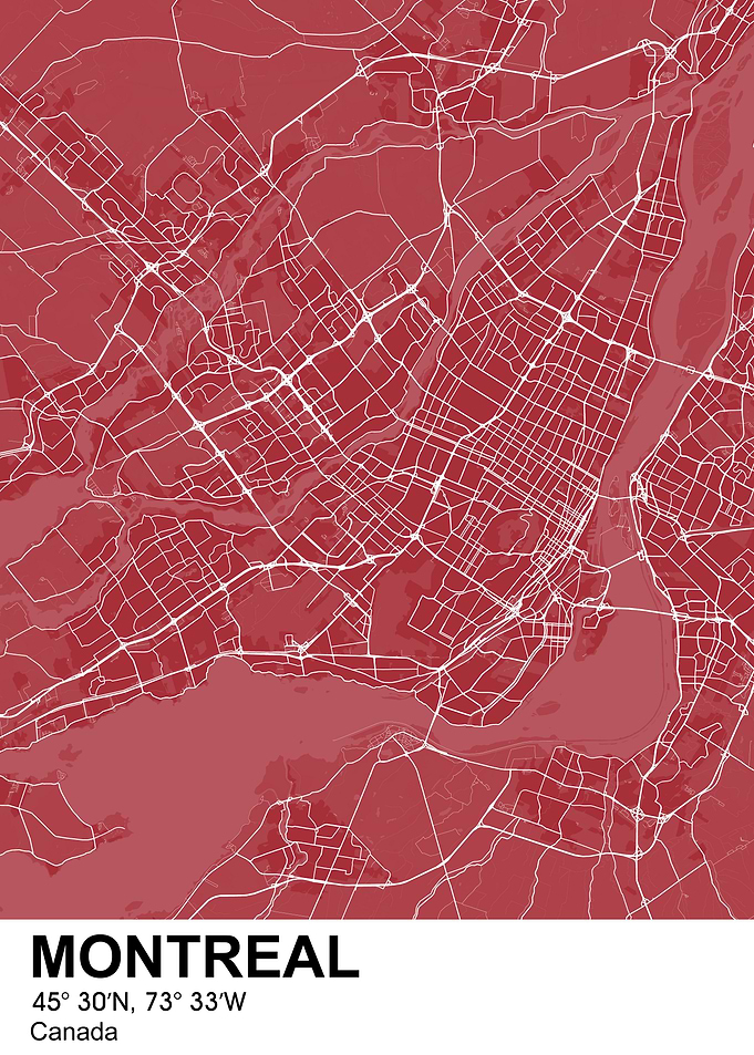 montreal color city map