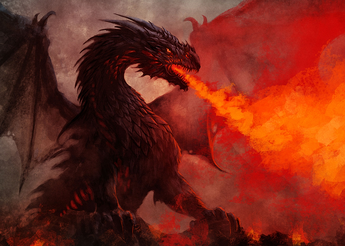 Medieval Fire Dragon