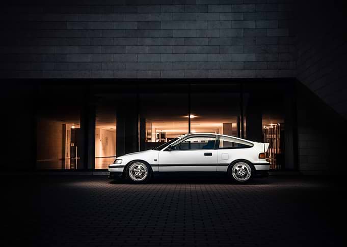 White Honda CRX JDM